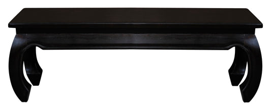 Dynasty Solid Mahogany Timber Opium Leg Bench 128 x 35 (Chocolate)