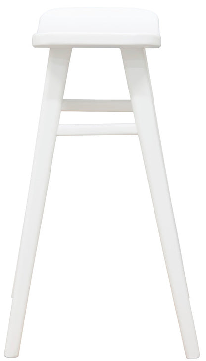 Aria Oval Solid Timber Counter Stool (White)