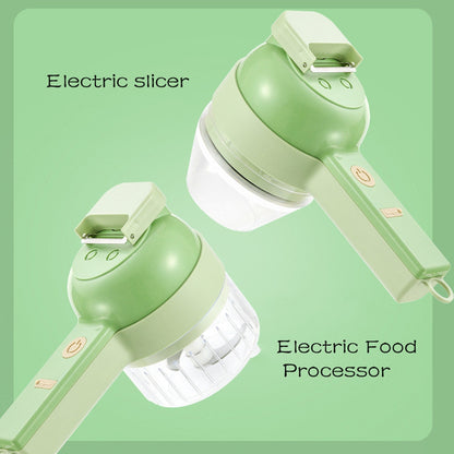 4 In 1 Handheld Electric Vegetable Cutter Multifunction Vegetable Fruit Slicer