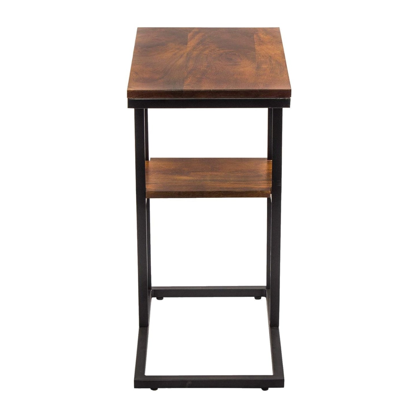 EKKIO C-Shaped 2-tier End Table with Anti Slip Base (Walnut) EK-CST-101-YXH