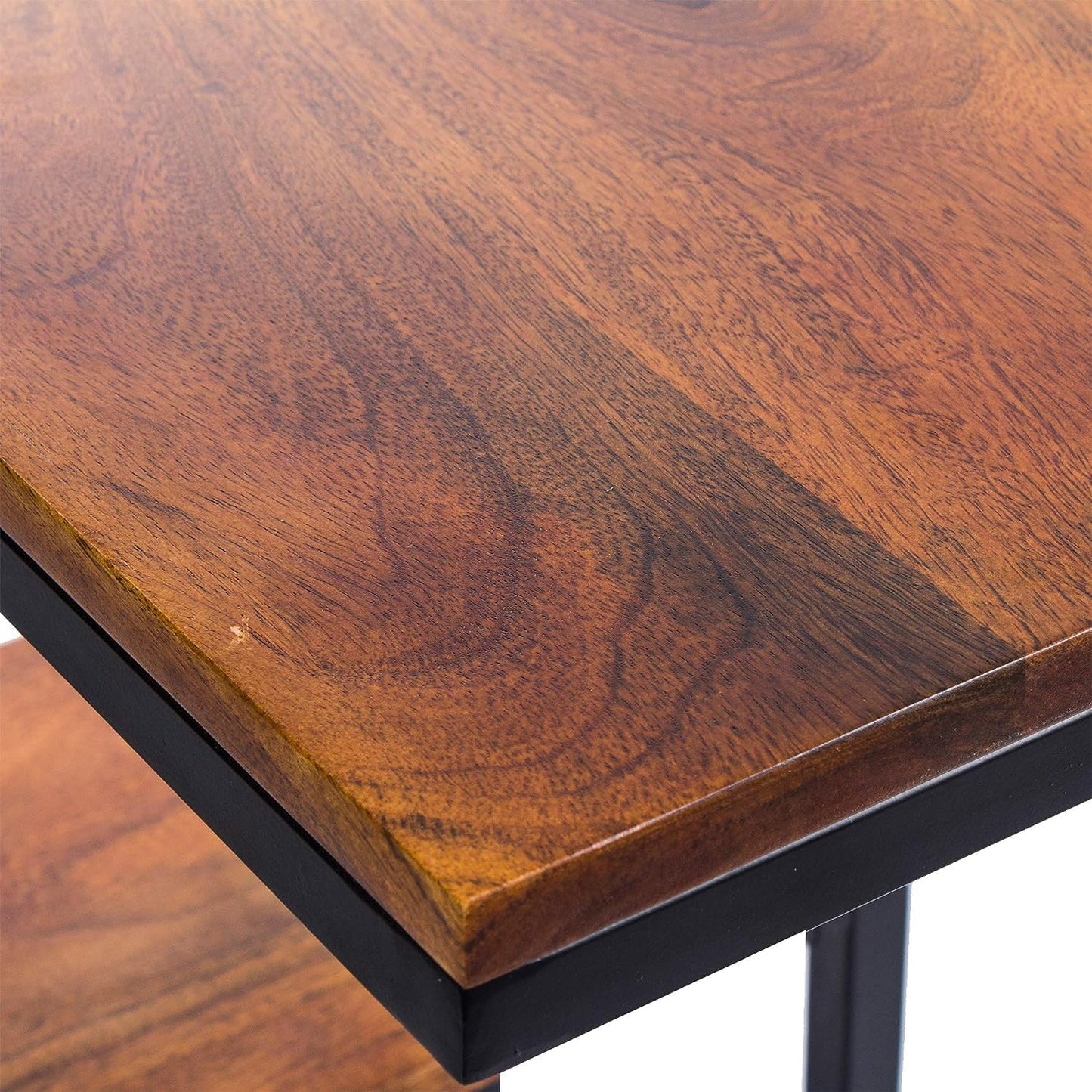 EKKIO C-Shaped 2-tier End Table with Anti Slip Base (Walnut) EK-CST-101-YXH