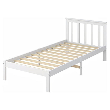 EKKIO Single Wooden Bed Frame (White) EK-WBF-100-HH