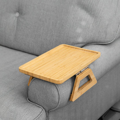 GOMINIMO Portable Sofa Arm Tray For Wide Couches(Natural)GO-SAT-100-YT