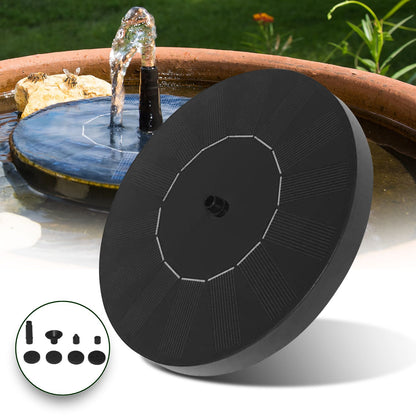 Noveden 1.5W Solar Fountain Water Pump for Bird Bath (Black)