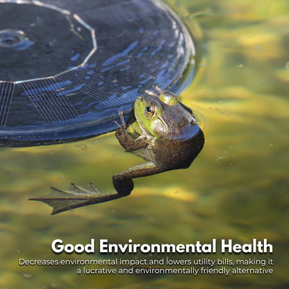 Noveden 1.5W Solar Fountain Water Pump for Bird Bath (Black)