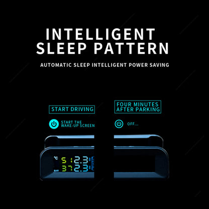 RYNOMATE Tire Pressure Monitoring System (External Solar Power Stick on Windshield 4 Sensor)