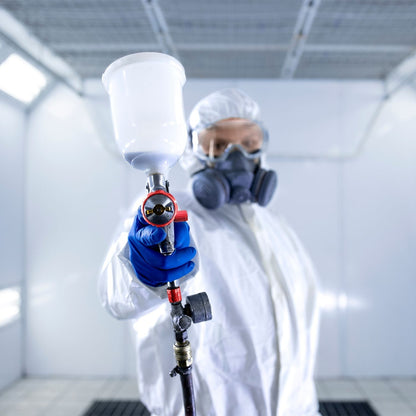 RYNOMATE Gravity Feed Air Spray Paint Gun Kit with 3 Nozzle (Red) RNM-PSG-100-SK