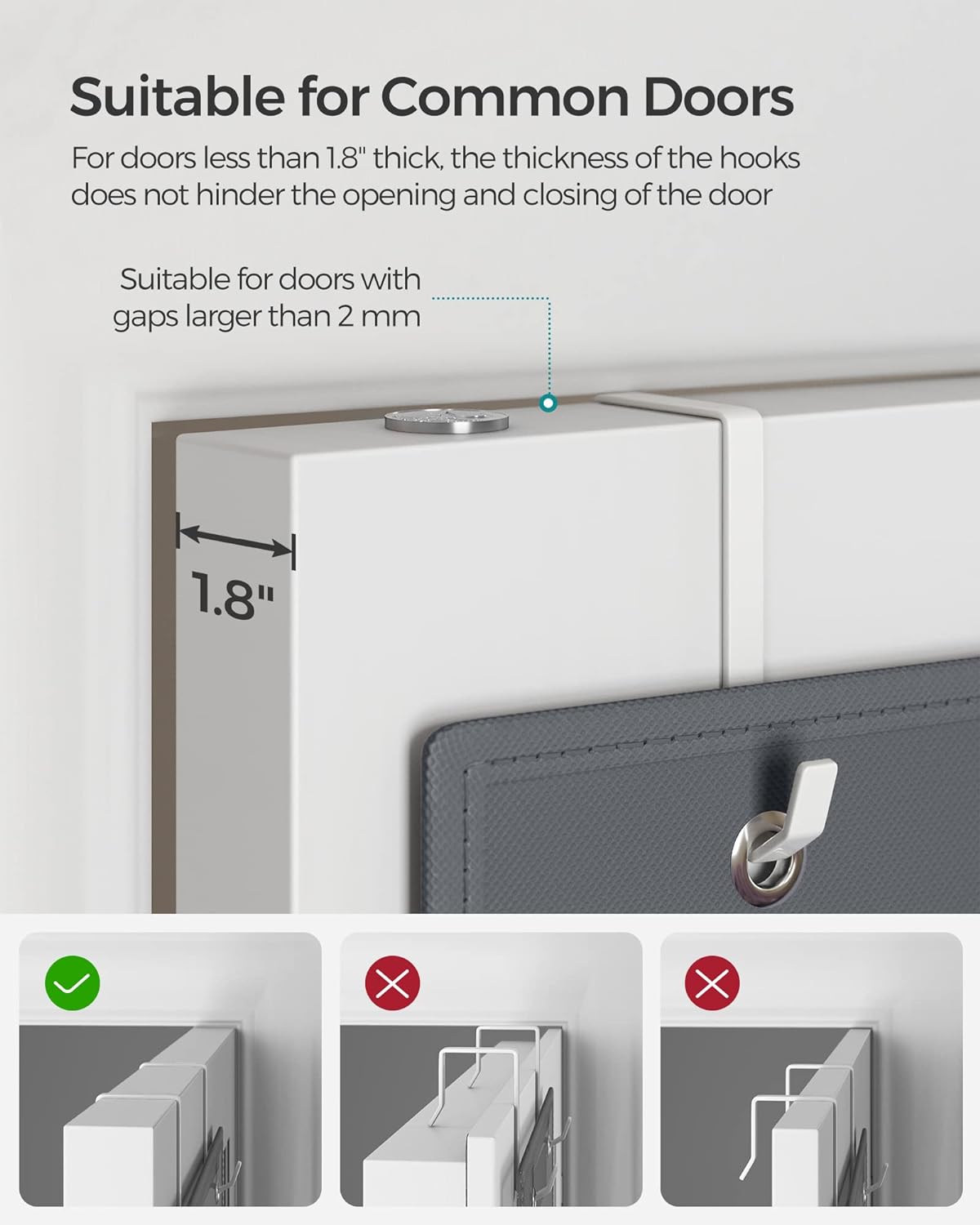 SONGMICS Hanging Closet Organizers and Storage with 4 Compartments Gray RDH04G