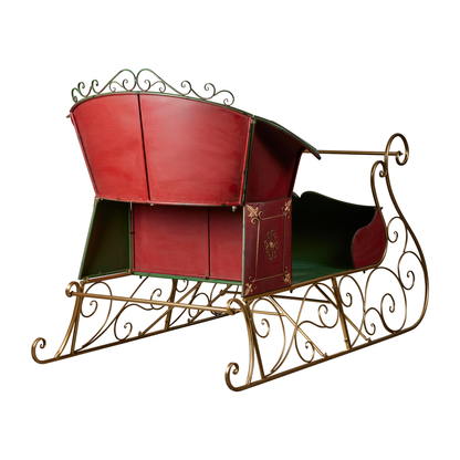 Christabelle Jumbo Life Size 210cm Rustic Christmas Sleigh Display Steel Art Christmas Decoration