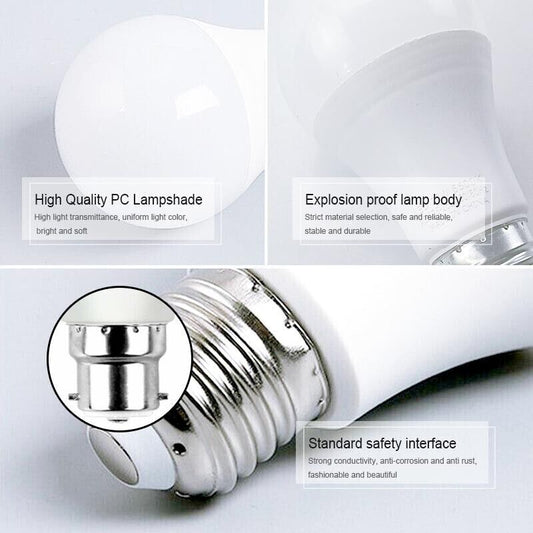 2 PCS 220V 15W NEW LED Radar Sensor Motion Bulb E27 B22 Smart Security Light Lamp Globe Bulb