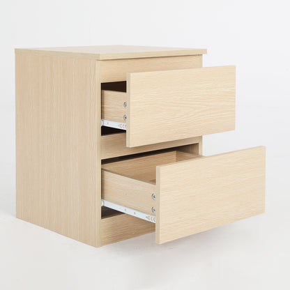 2X Bedside Table Side Storage Cabinet Nightstand Bedroom 2 Drawer JOSS OAK