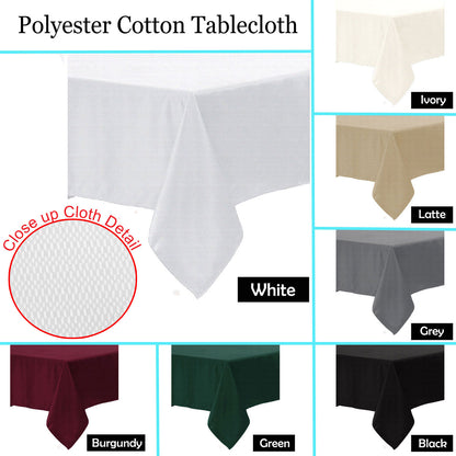 Polyester Cotton Tablecloth Black 180 cm Round