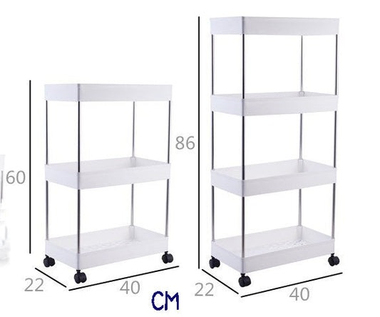 Space Saver Rolling Storage Trolley Cart 4 tier