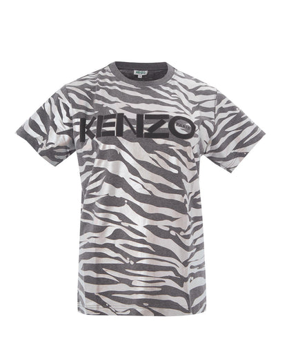 Kenzo Animalier Print Cotton T-Shirt L Women