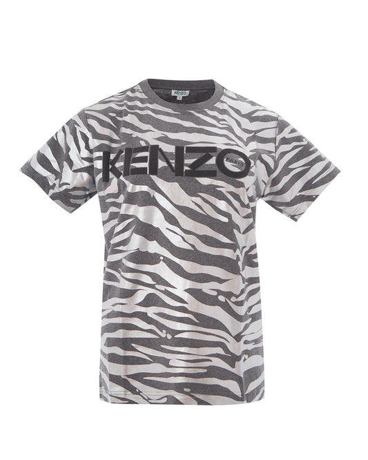 Kenzo Animalier Print Cotton T-Shirt L Women