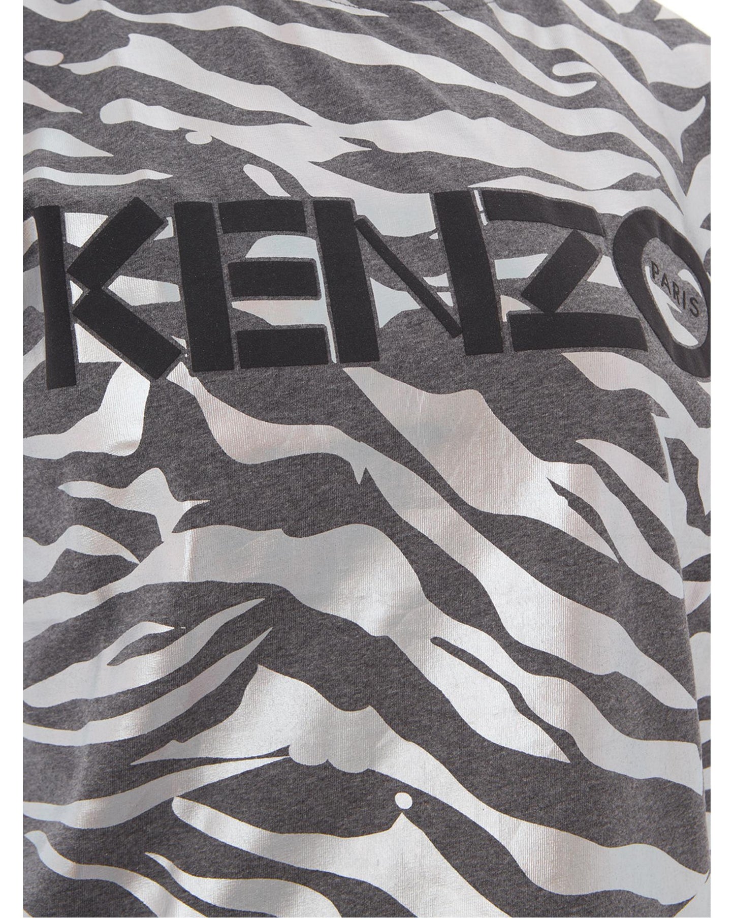 Kenzo Animalier Print Cotton T-Shirt L Women