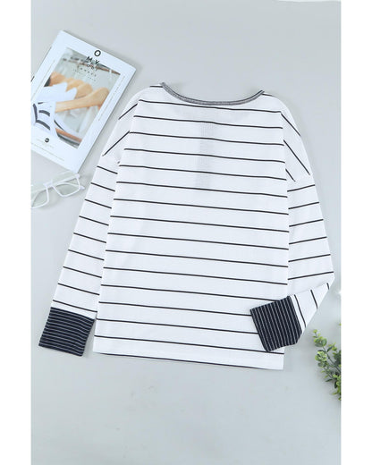 Azura Exchange Buttoned Color Block Waffle Knit Shirt - L