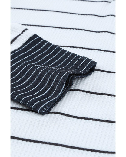 Azura Exchange Buttoned Color Block Waffle Knit Shirt - L