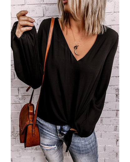 Azura Exchange Bubble Sleeve Blouse - XL