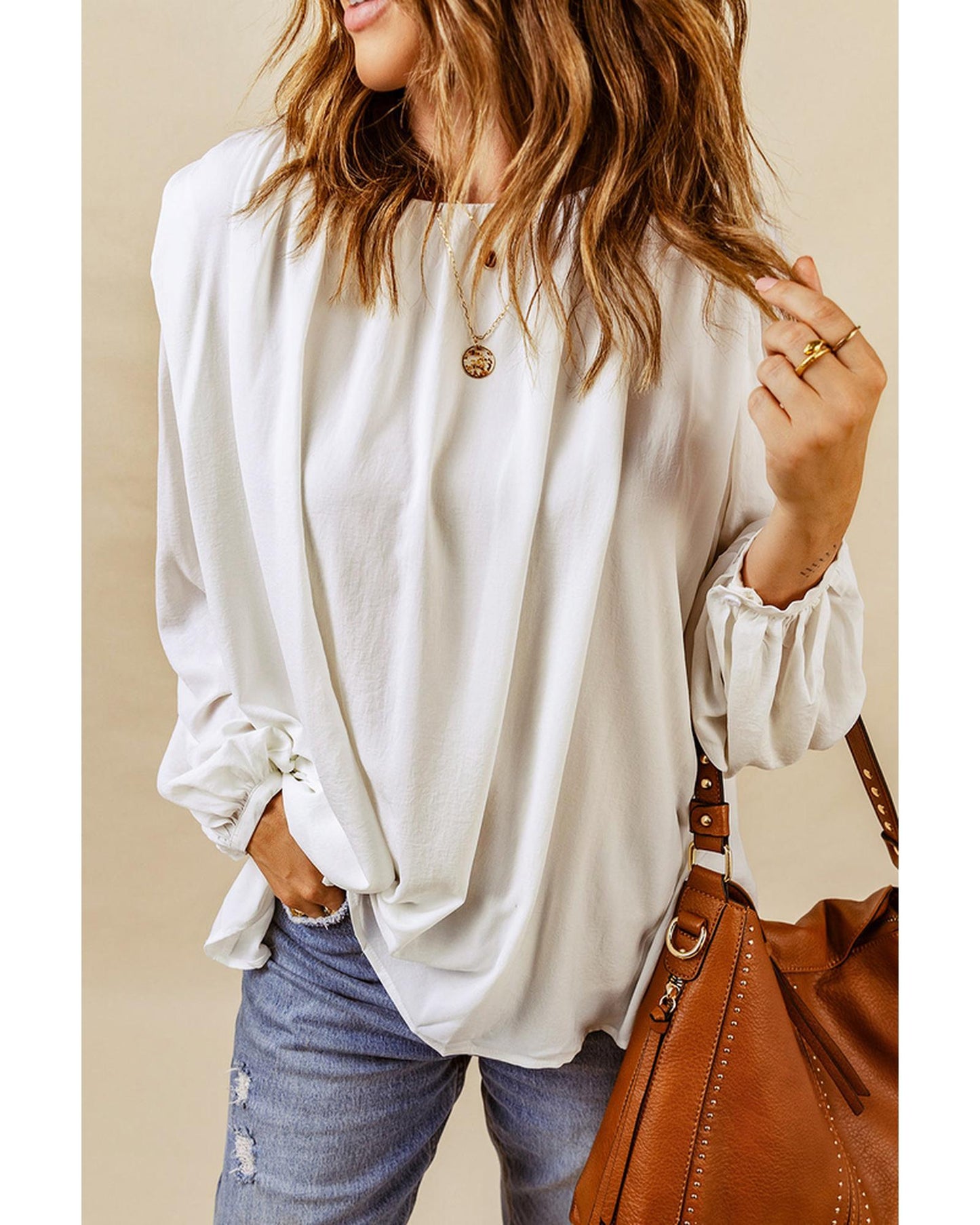 Azura Exchange Billowy Sleeve Blouse - 2XL