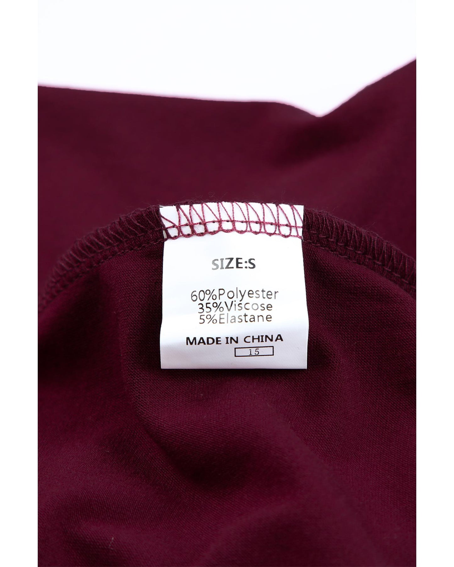 Azura Exchange Burgundy Camouflage Striped Leopard Splicing Blouse - S