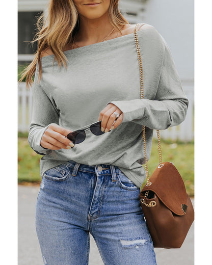 Azura Exchange Asymmetric Off-shoulder Knit Top - 2XL