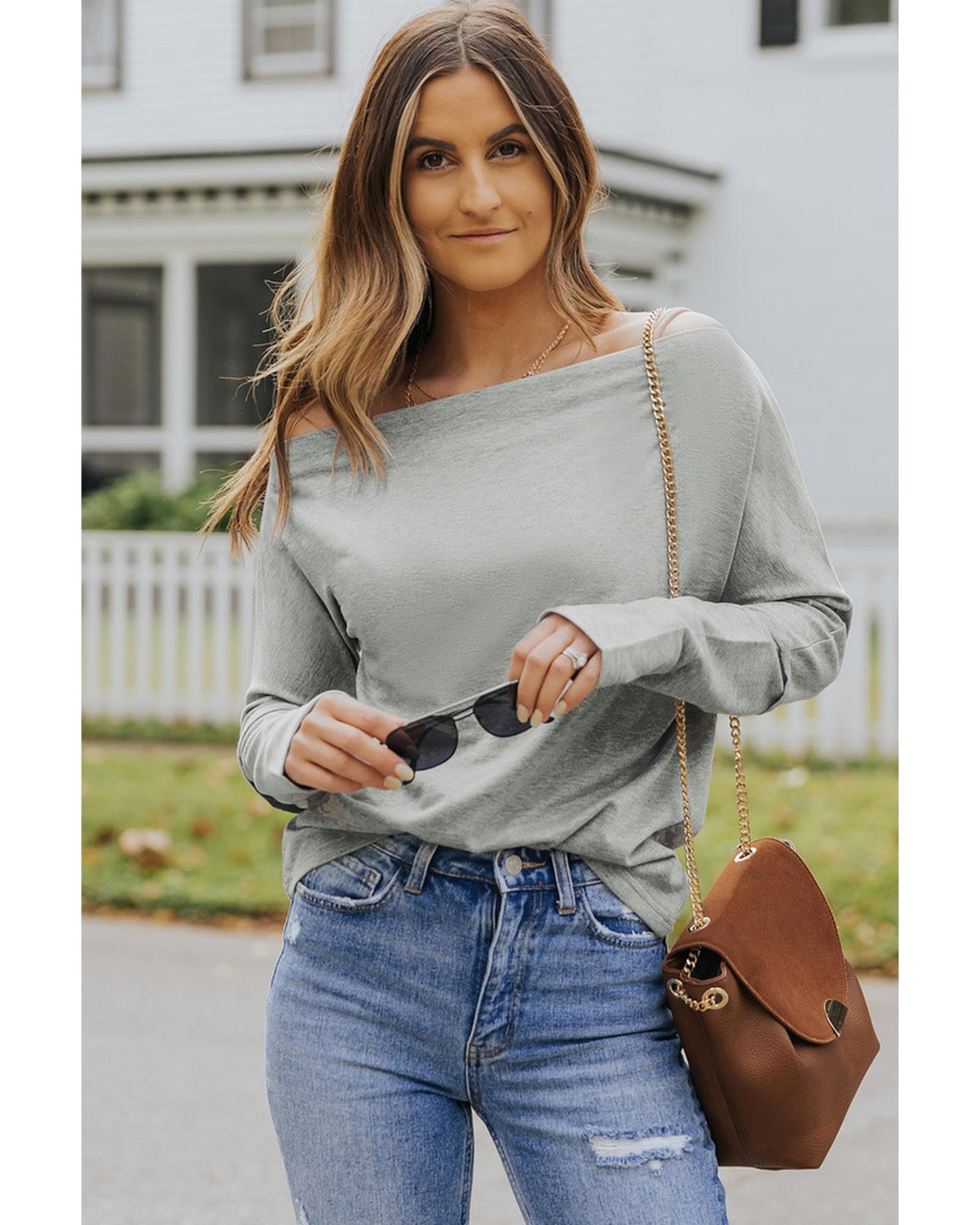 Azura Exchange Asymmetric Off-shoulder Knit Top - 2XL