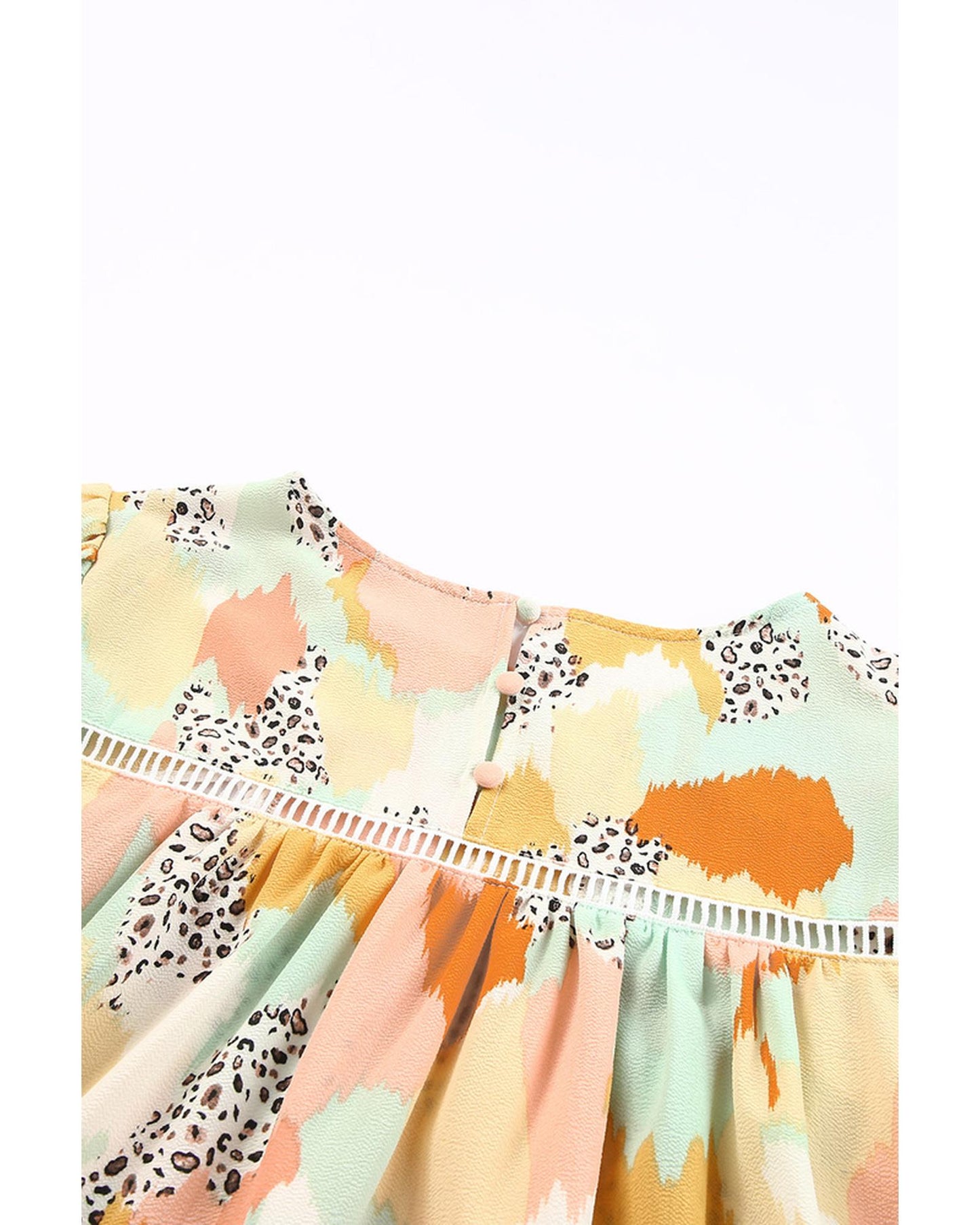 Azura Exchange Abstract Printed Long Sleeve Blouse - M