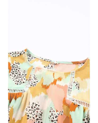 Azura Exchange Abstract Printed Long Sleeve Blouse - S