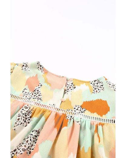 Azura Exchange Abstract Printed Long Sleeve Blouse - XL