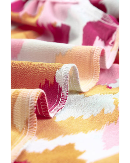 Azura Exchange Abstract Printed Long Sleeve Blouse - M