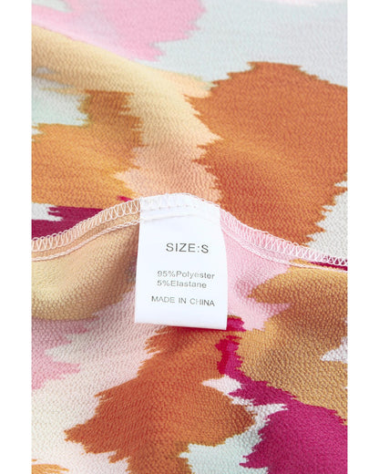 Azura Exchange Abstract Printed Long Sleeve Blouse - M