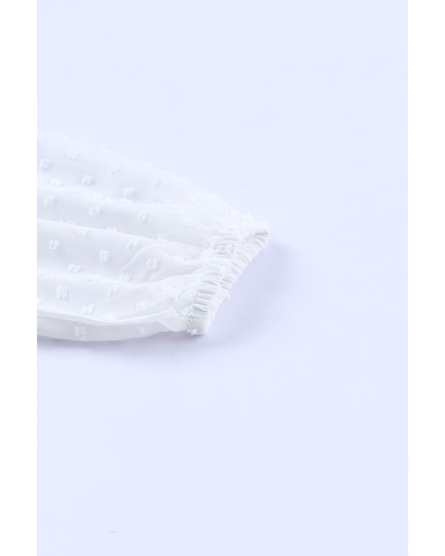 Azura Exchange Buttoned Swiss Dot Peplum Blouse - M