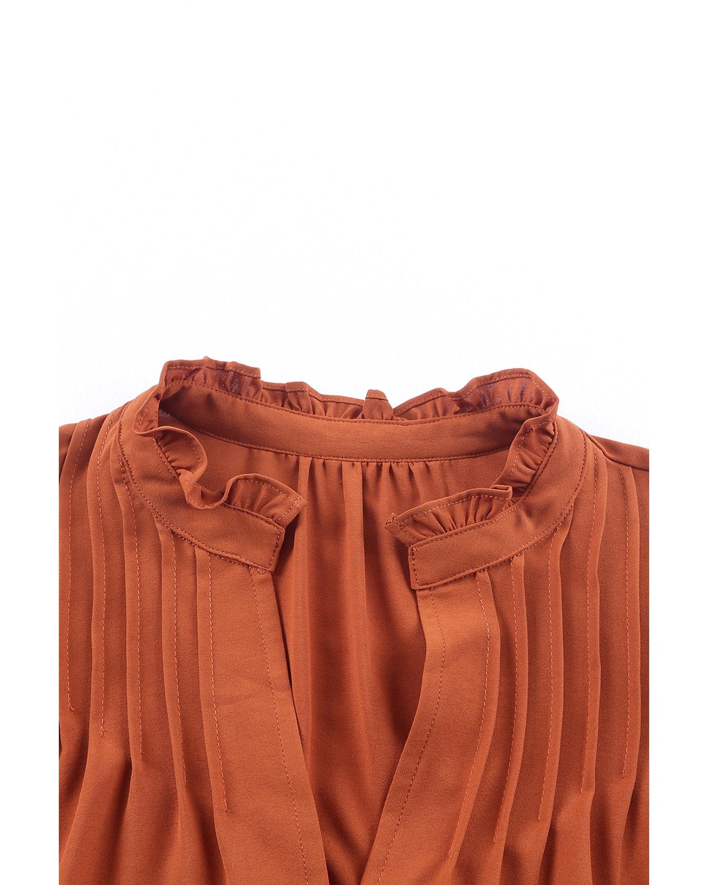 Azura Exchange Pleated V Neck Blouse - M
