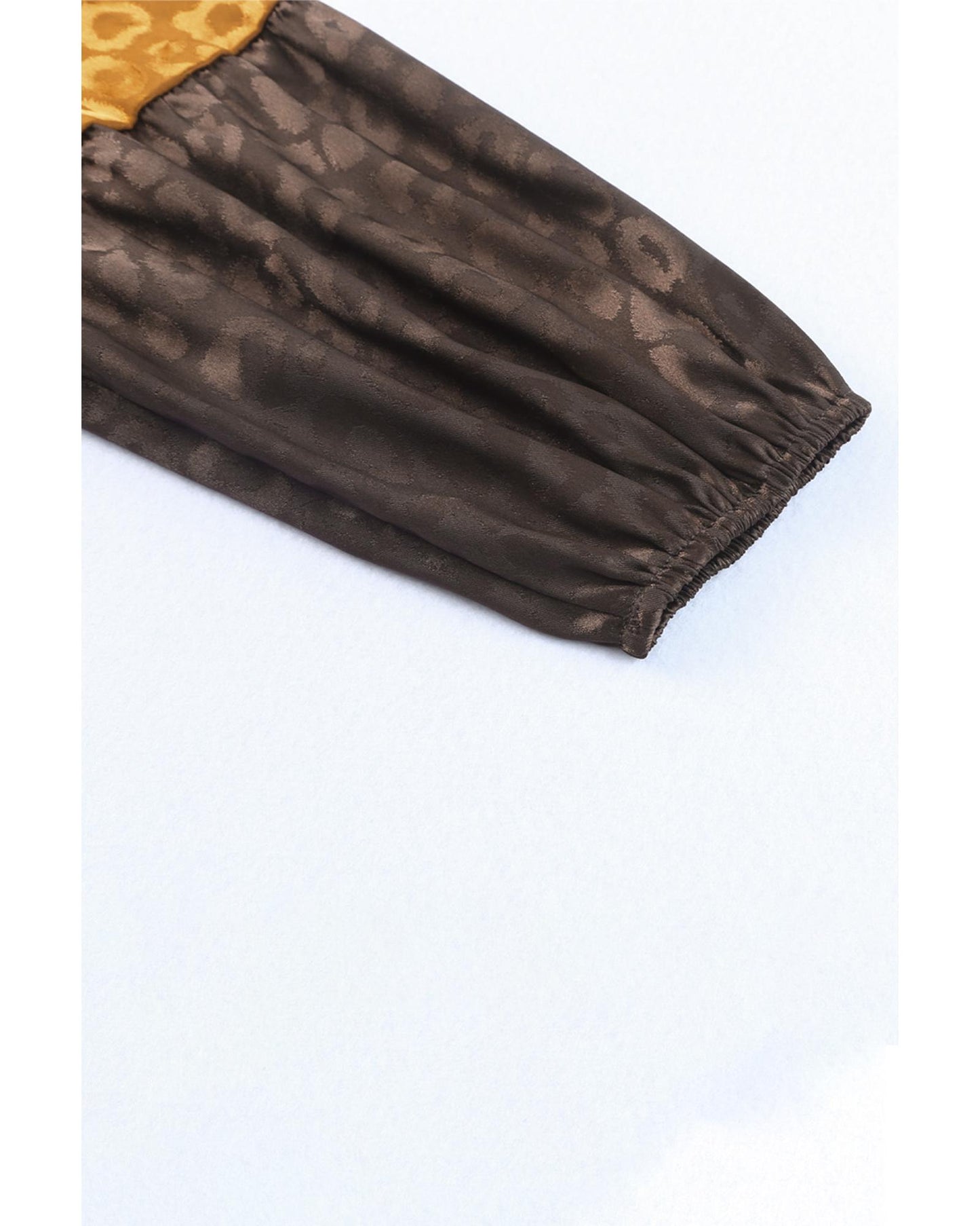 Azura Exchange Balloon Sleeve Color Block Blouse - L