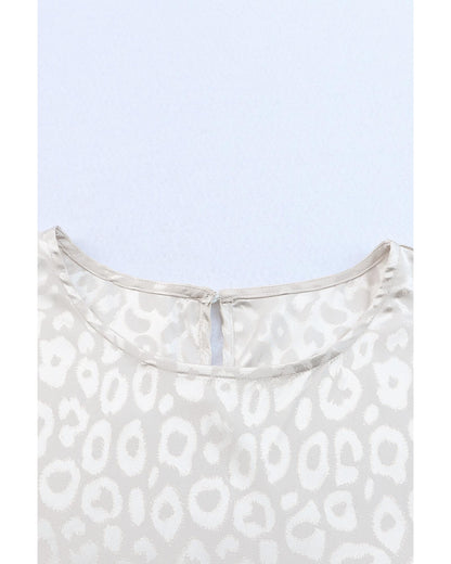 Azura Exchange Balloon Sleeve Color Block Blouse - M