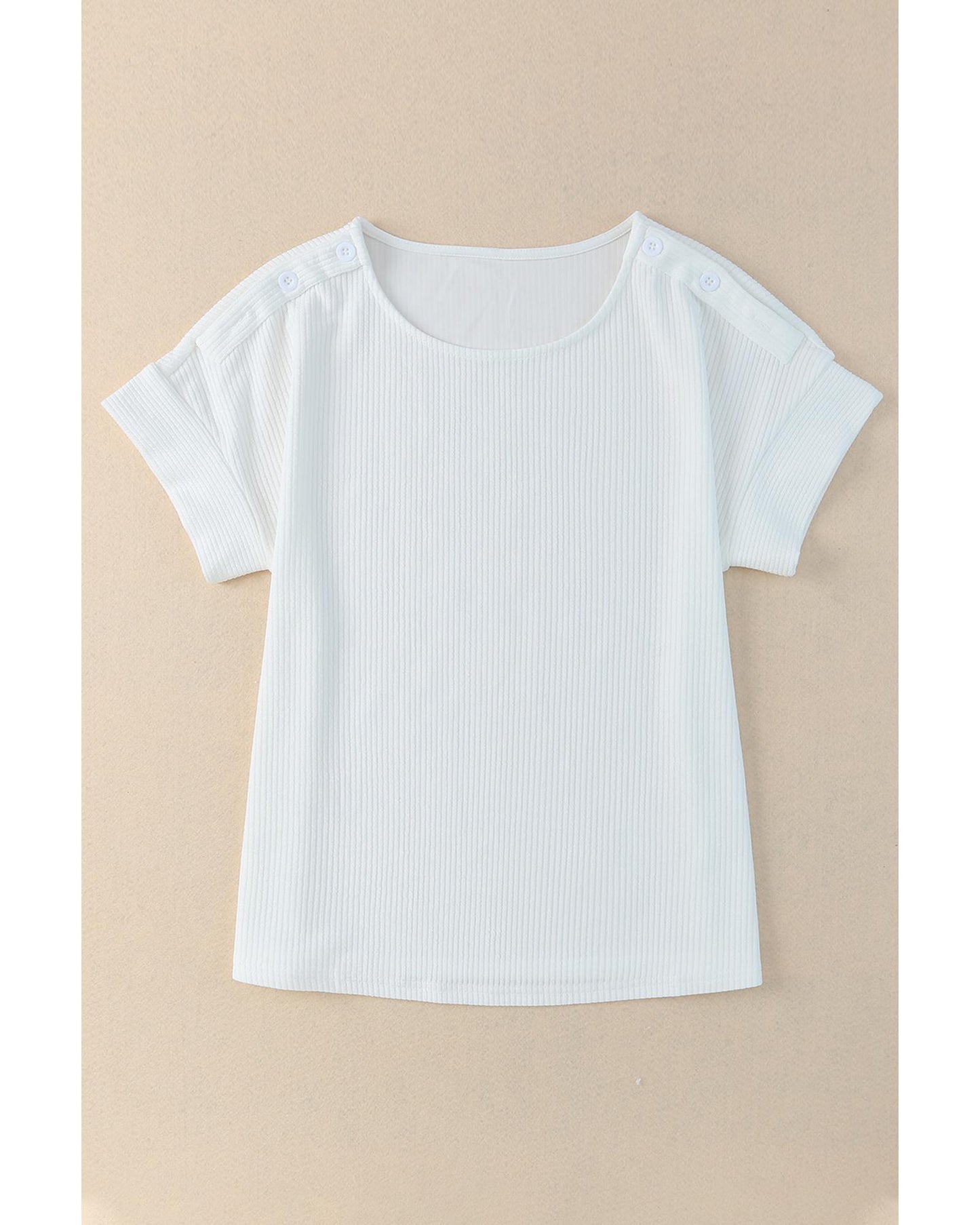 Azura Exchange Buttoned Shoulder Top - L