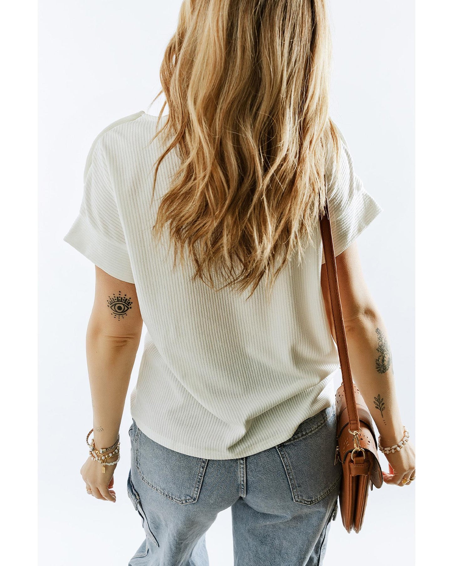 Azura Exchange Buttoned Shoulder Top - L