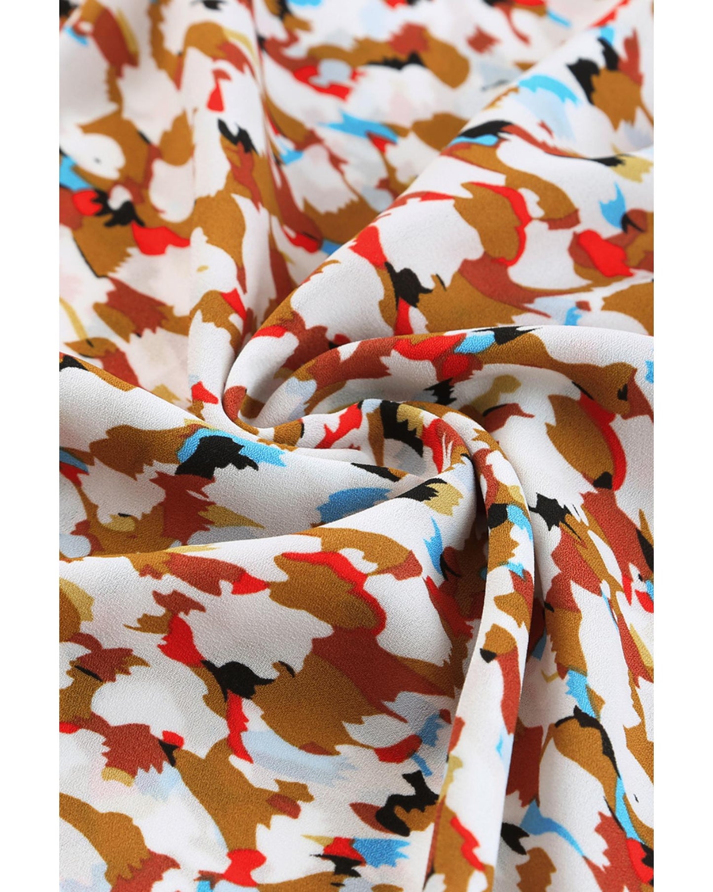 Azura Exchange Abstract Print Bubble Sleeves Loose Blouse - L