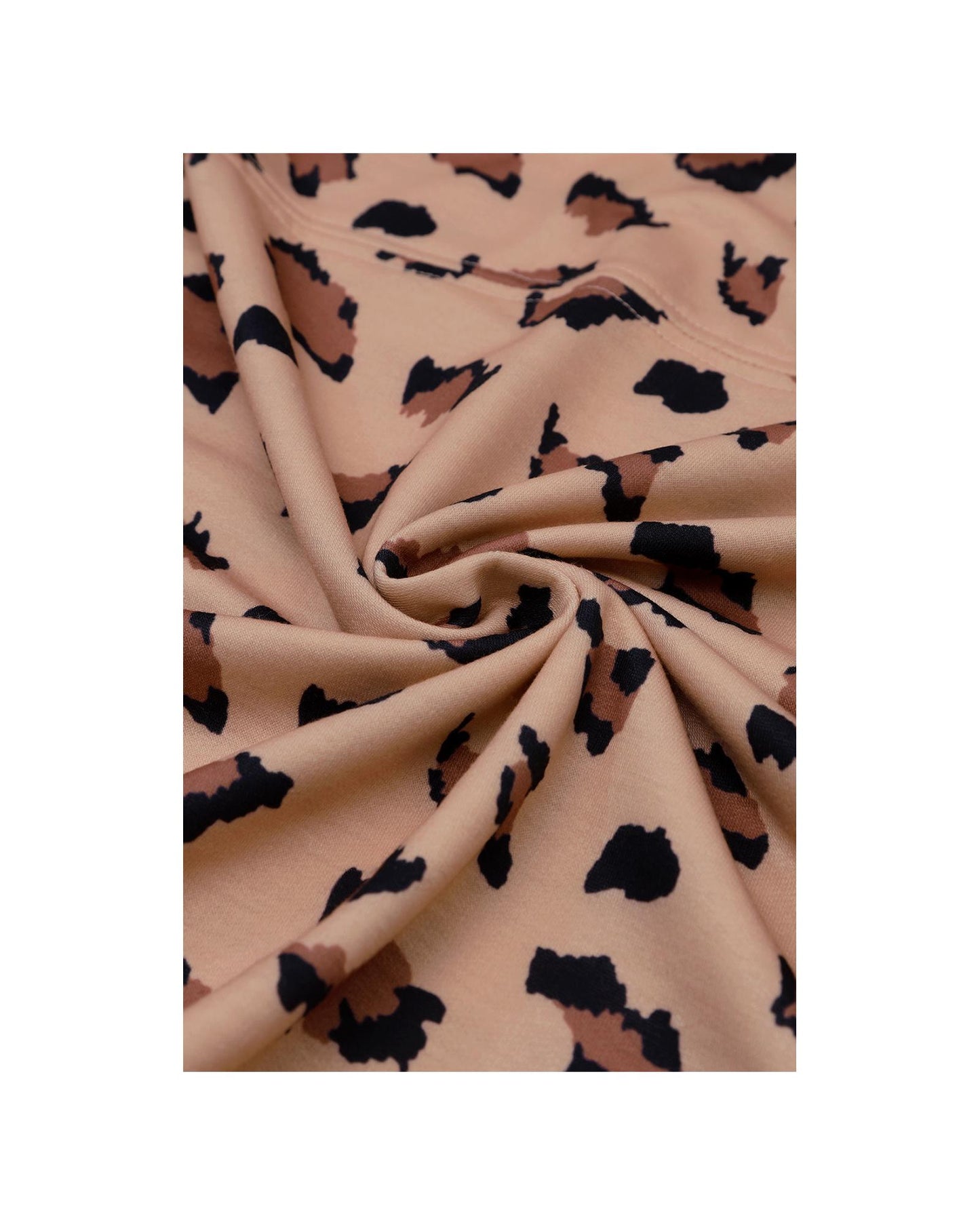 Azura Exchange Animal Print Stitching Loose Long Sleeve Top - L