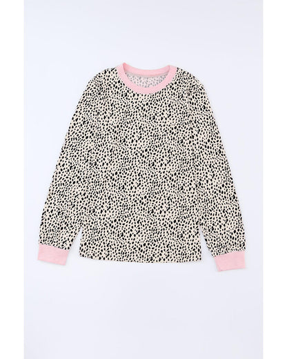 Azura Exchange Animal Spotted Print Long Sleeve Top - L