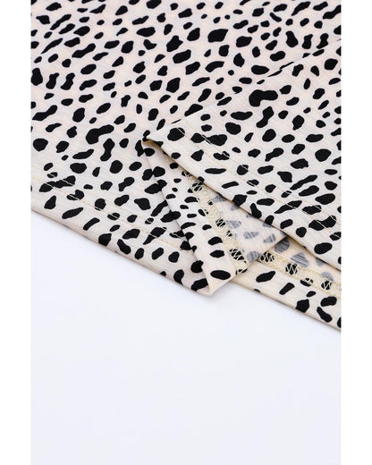 Azura Exchange Animal Spotted Print Long Sleeve Top - M