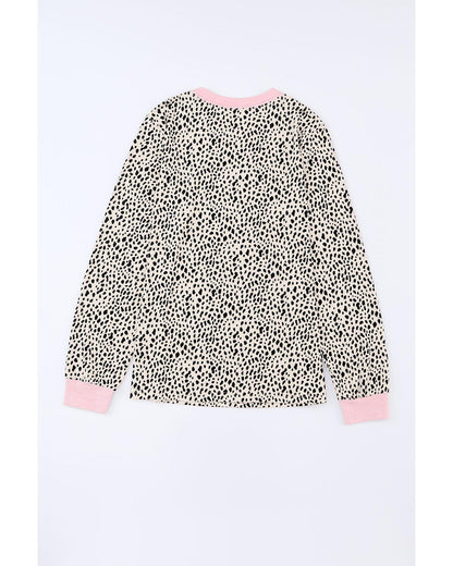 Azura Exchange Animal Spotted Print Long Sleeve Top - M