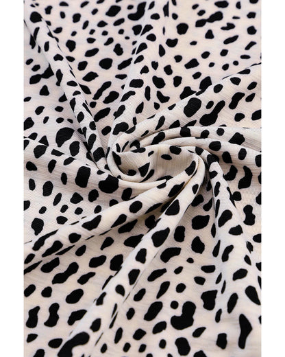 Azura Exchange Animal Spotted Print Long Sleeve Top - S