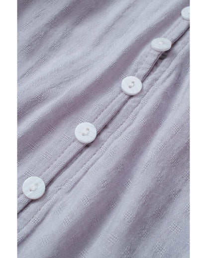 Azura Exchange Button Crochet Lace Top - S