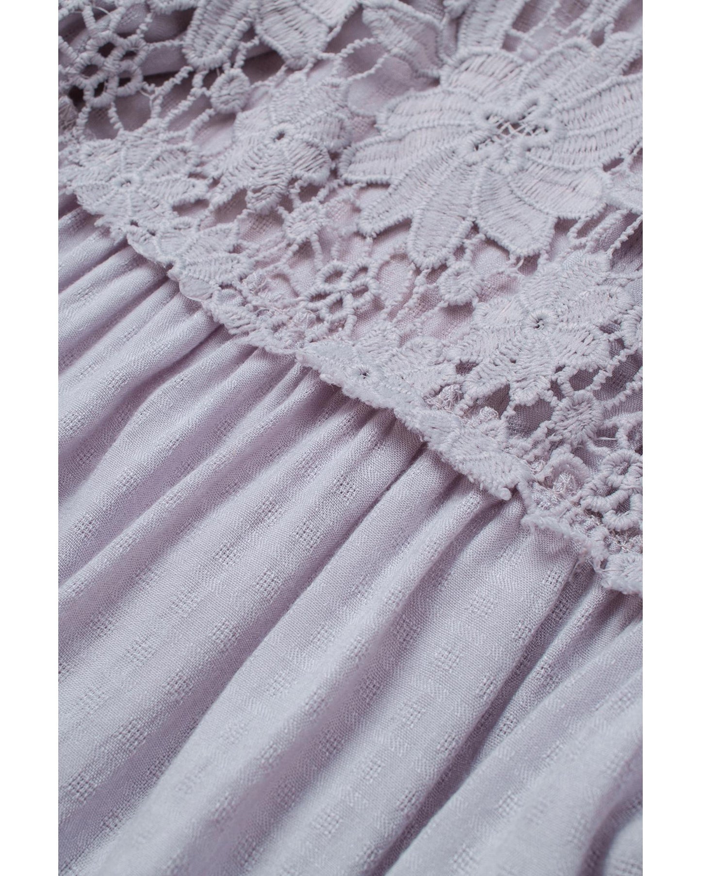 Azura Exchange Button Crochet Lace Top - XL