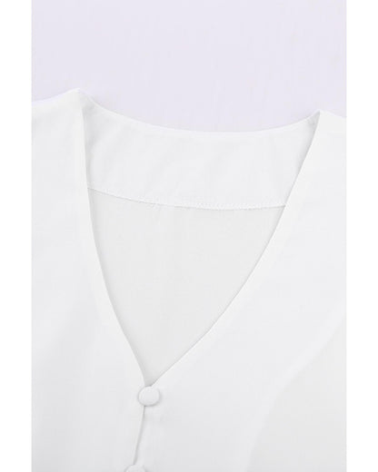 Azura Exchange Button Down Tie Top - L