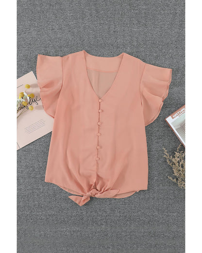 Azura Exchange Button Tie Top - 2XL