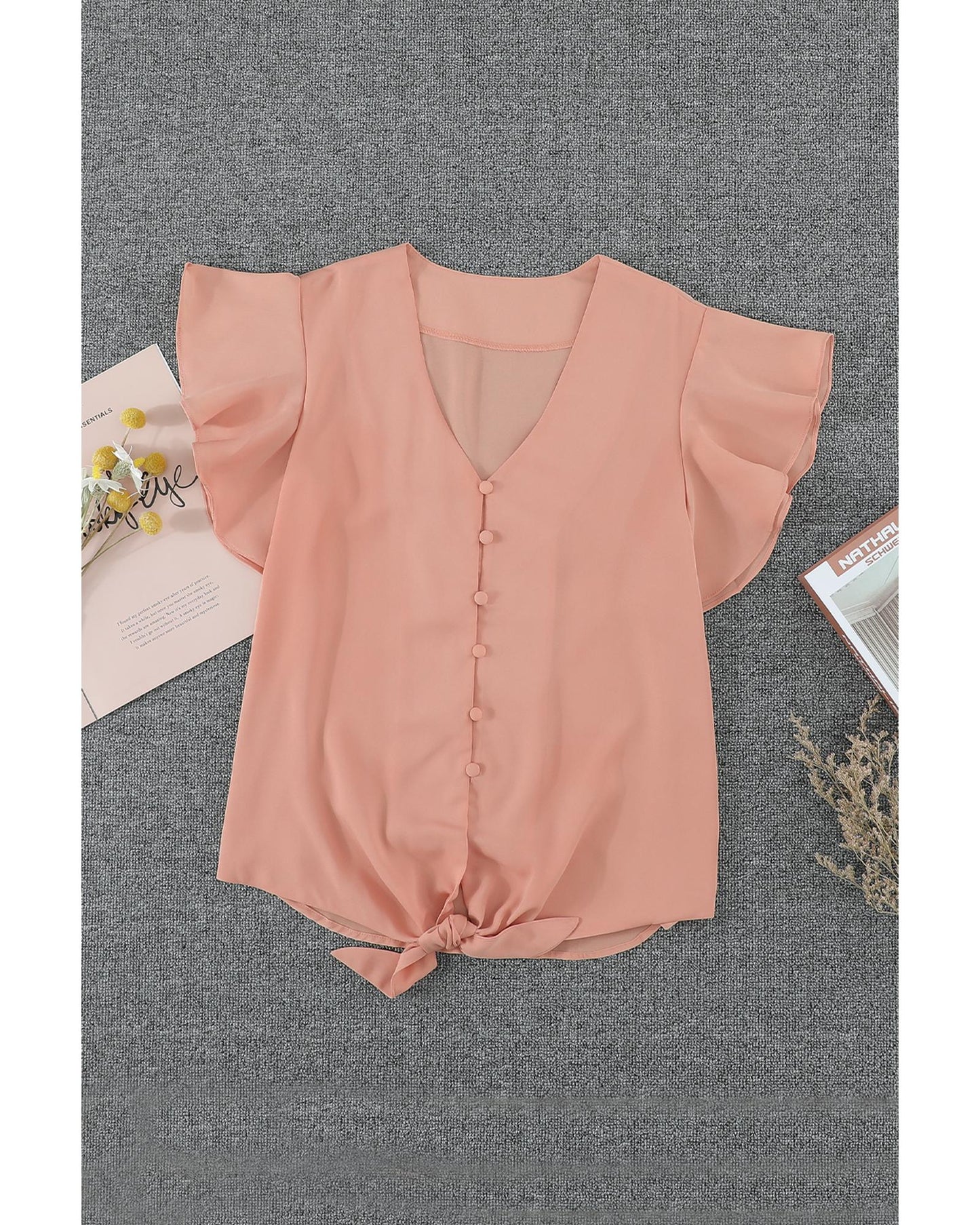 Azura Exchange Button Tie Top - L