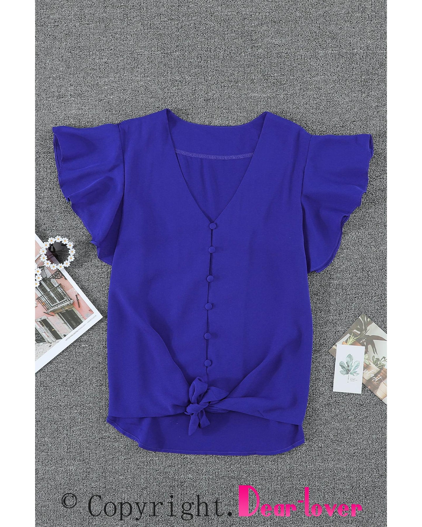 Azura Exchange Button Tie Top - M